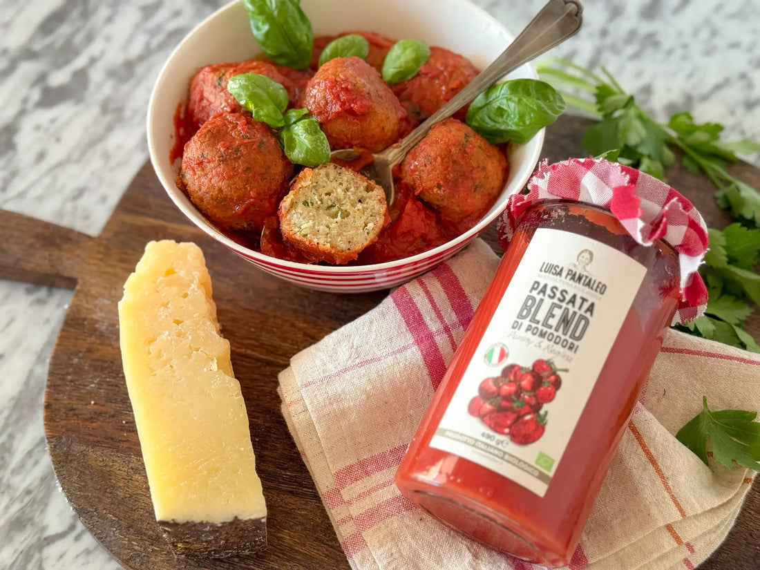Pallotte cacio e ova con Passata Blend