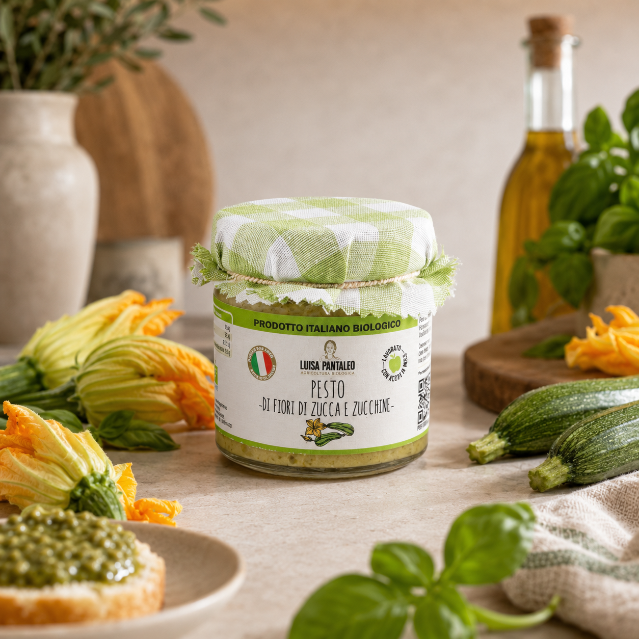 Pesto di Fiori di Zucca e Zucchine Bio 180 g