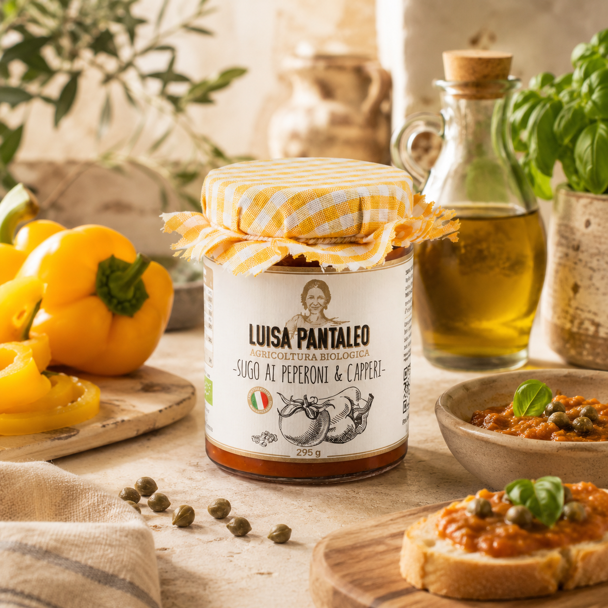 Sugo ai Peperoni e Capperi Bio 295 g