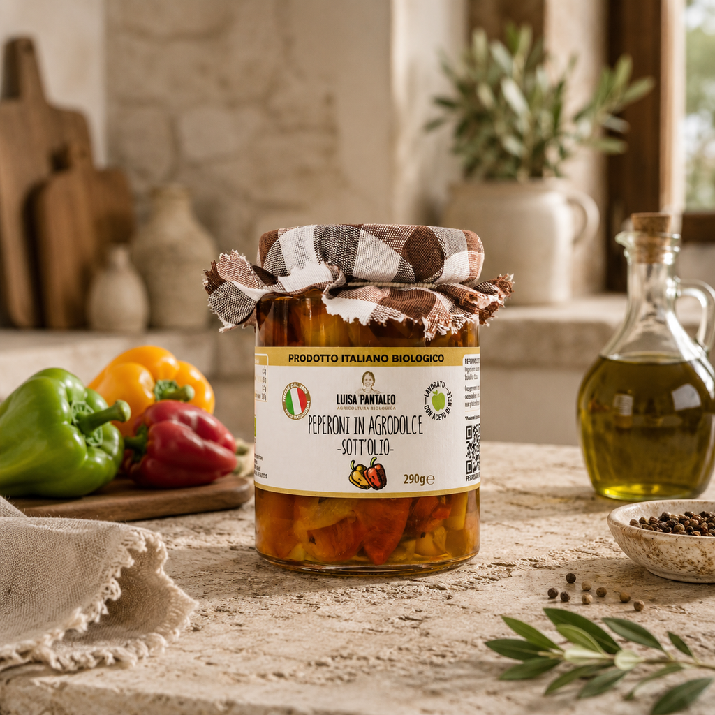 Peperoni in Agrodolce Sott’Olio Bio 270 g