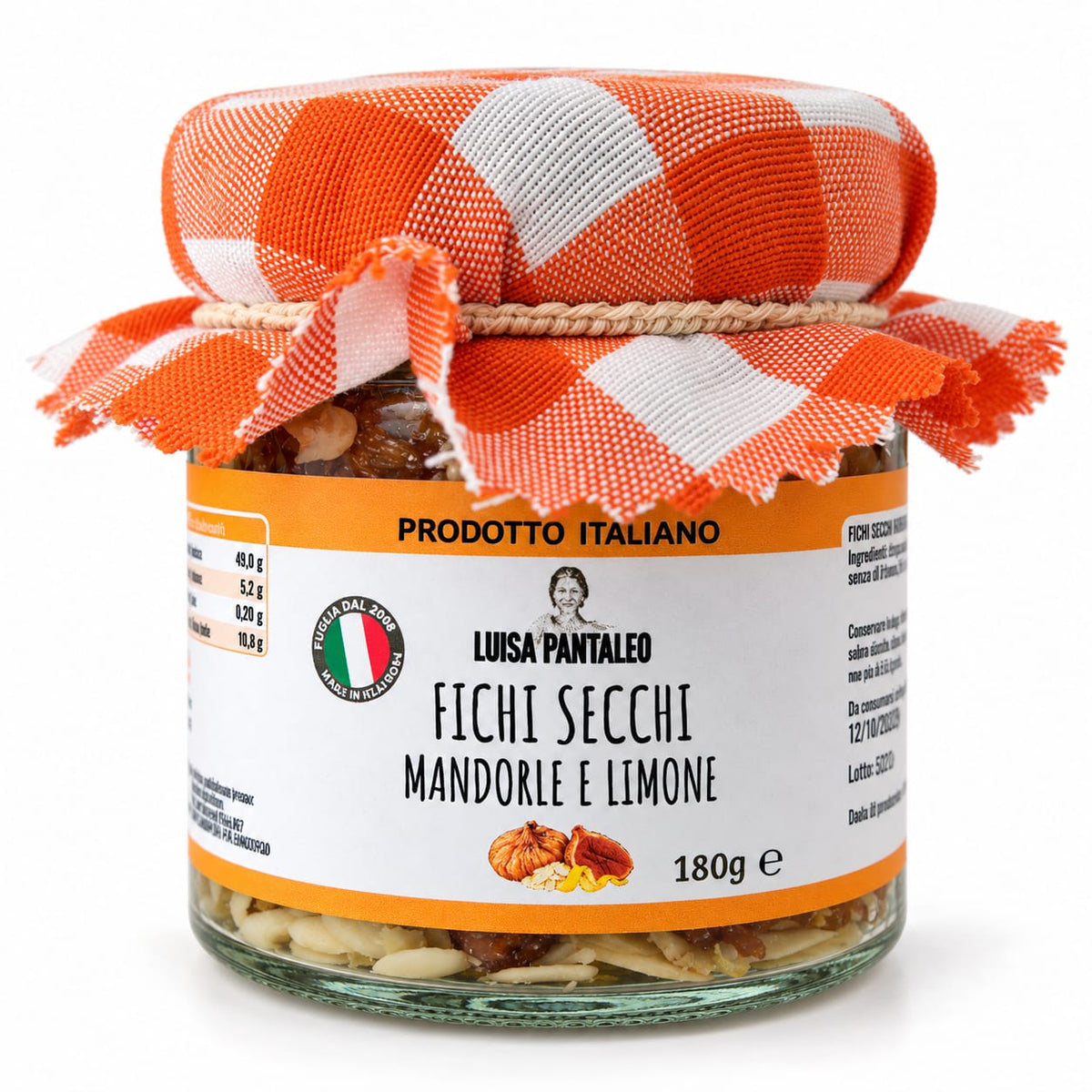 Fichi secchi con Mandorle e Limone 180 g - Natale 2026 - solo 60 vasetti disponibili