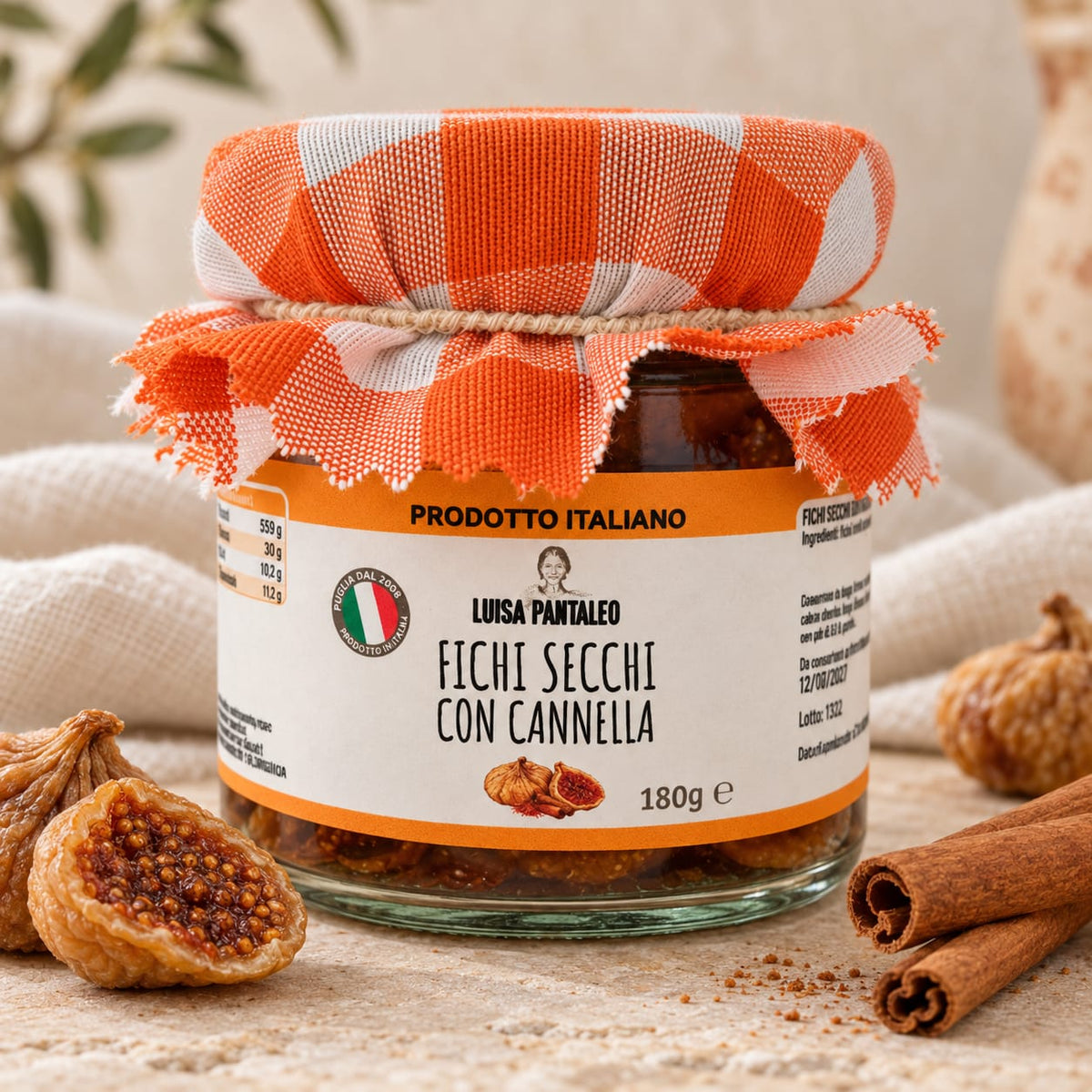 Fichi secchi con cannella 180 g - Natale 2026 - solo 60 vasetti disponibili