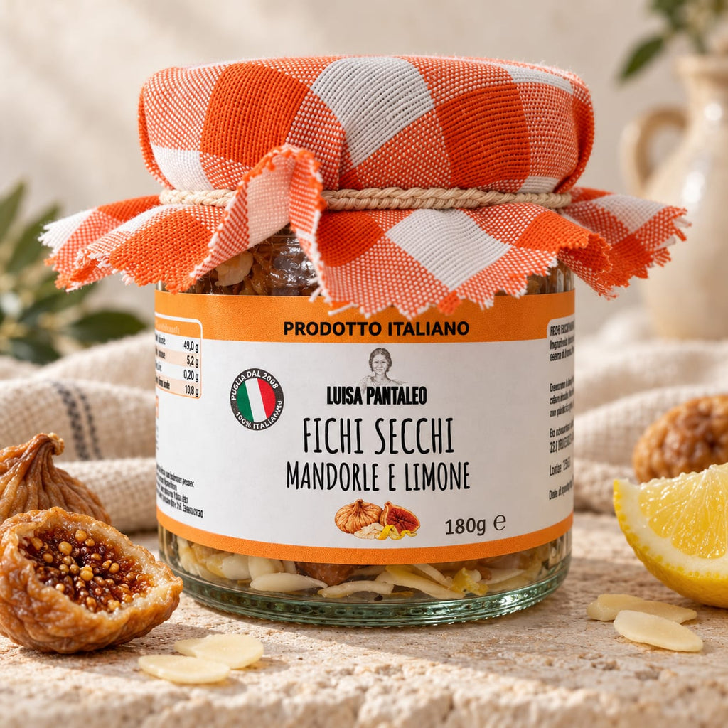 Fichi secchi con Mandorle e Limone 180 g - Natale 2026 - solo 60 vasetti disponibili