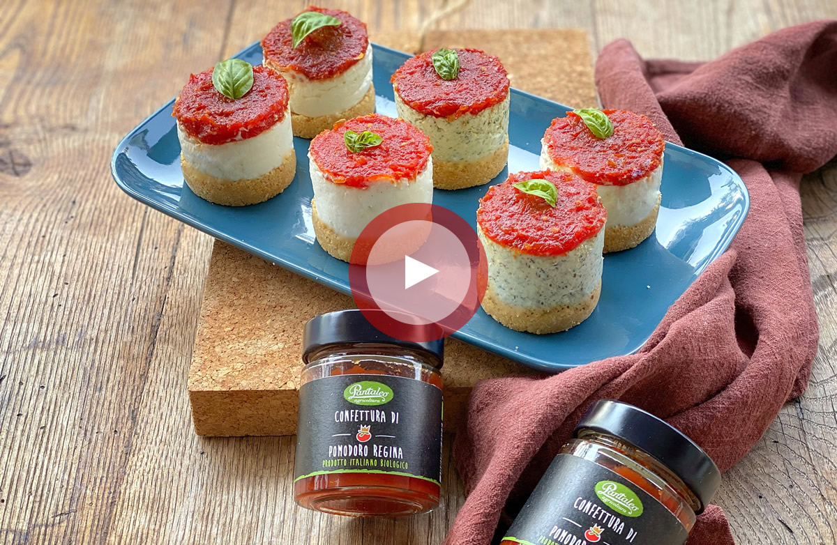 Cheesecake con confettura di Pomodoro Regina