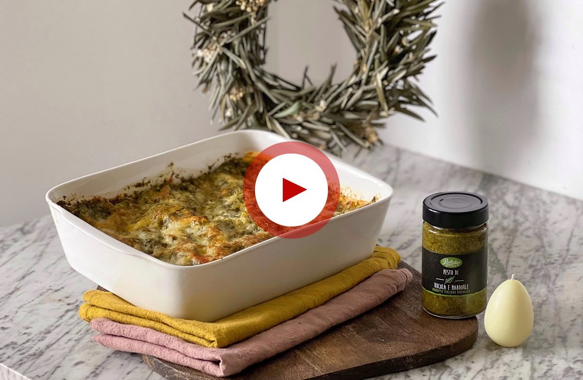 LASAGNA LA PESTO DI RUCOLA E MANDORLE-PANTALEO